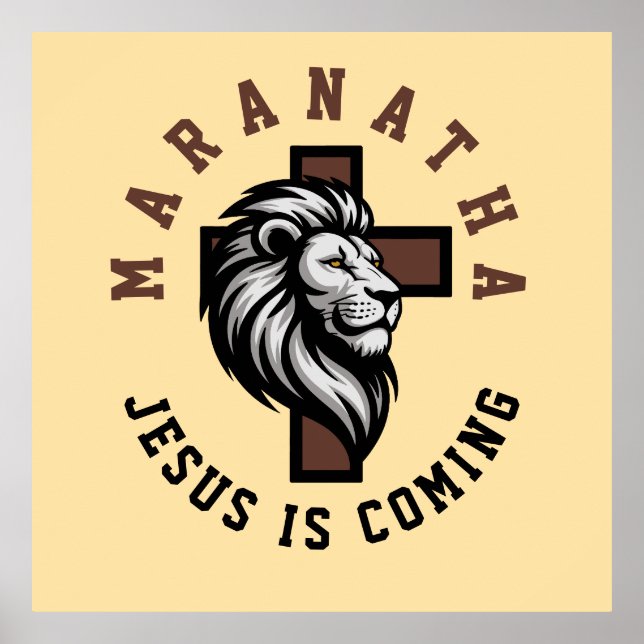 Poster Maranata Jesus está vindo (Frente)