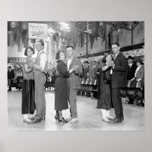 Póster Maratona Dançarino, 1923. Foto do vintage