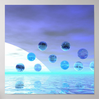 Póster Maravilha da Lua, Abstrato de Viagem ao Desconheci