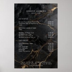 Poster Marble, Dourado de preto, Salão