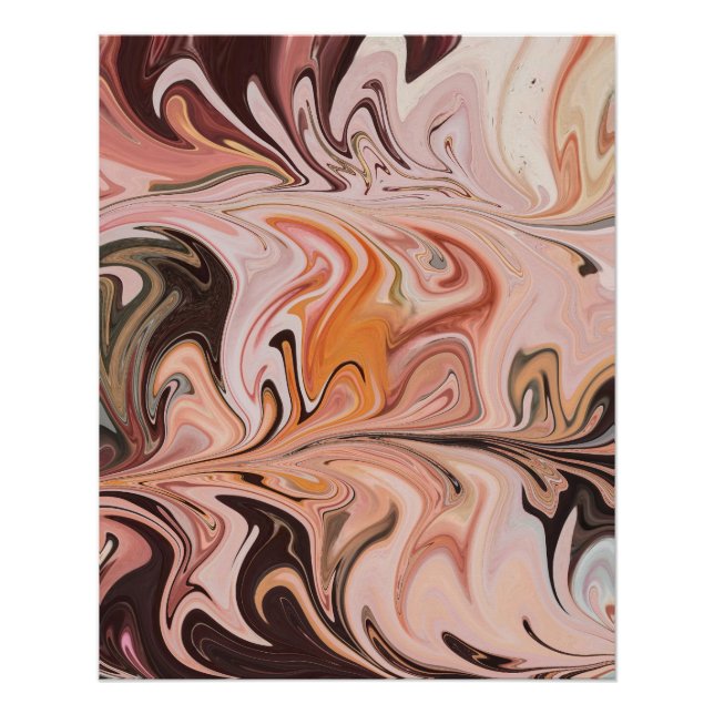 Póster Marble Forms – Pink & Beige Soft Marble (Frente)