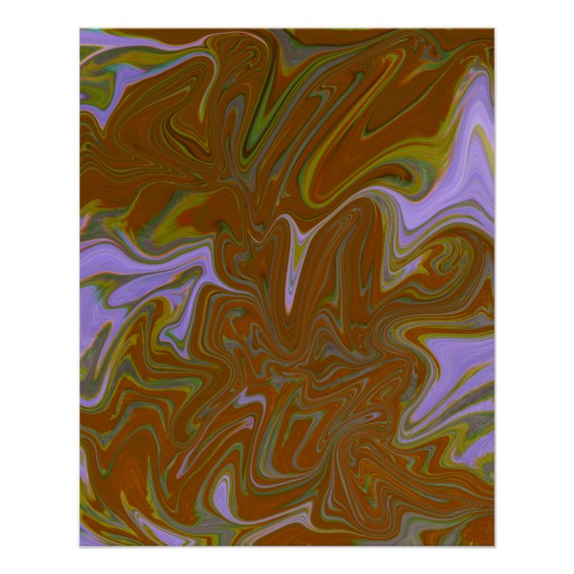 Póster Marble Forms – Terracotta Warm Abstract (Frente)