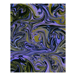 Póster Marble Forms – Violet & Gold Mystic Energy