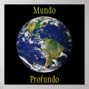 Póster Marble_Mundo azul Profundo
