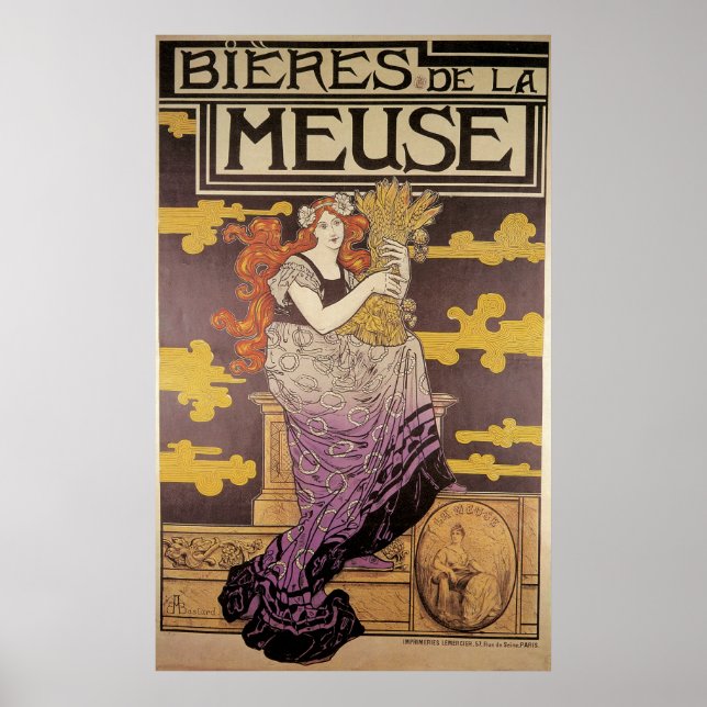 Póster Marc Auguste Bastard Bieres De La Meuse (Frente)