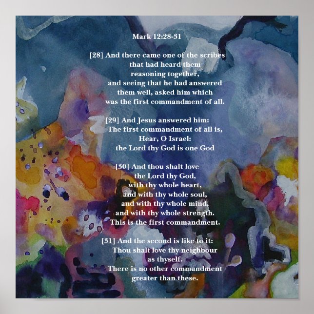 Póster Marca 12:28-31 (Frente)