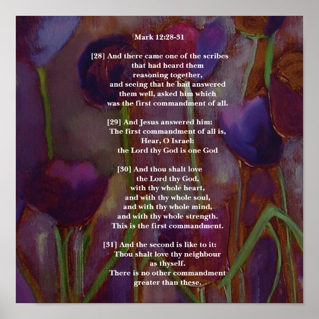 Póster Marca 12:28-31 (Frente)