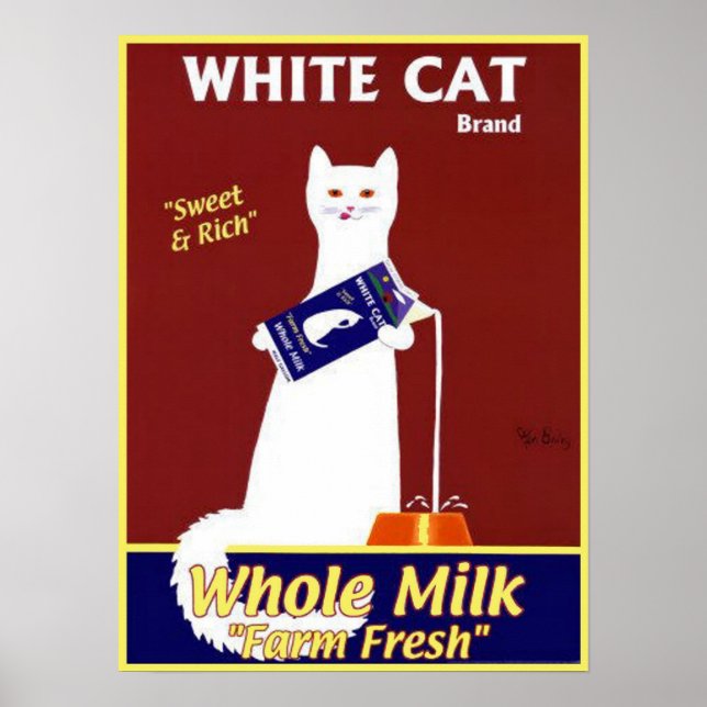 Póster Marca Branca De Gato Leite Inteiro (Frente)