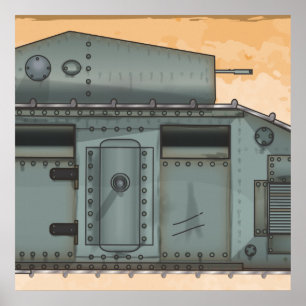 Poster Marca Britânica 1 Tank