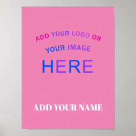 Poster Marca comercial personalizável de tendência, rosa