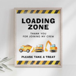 Poster Marca de Favor da Zona de Carregamento de Caminhão