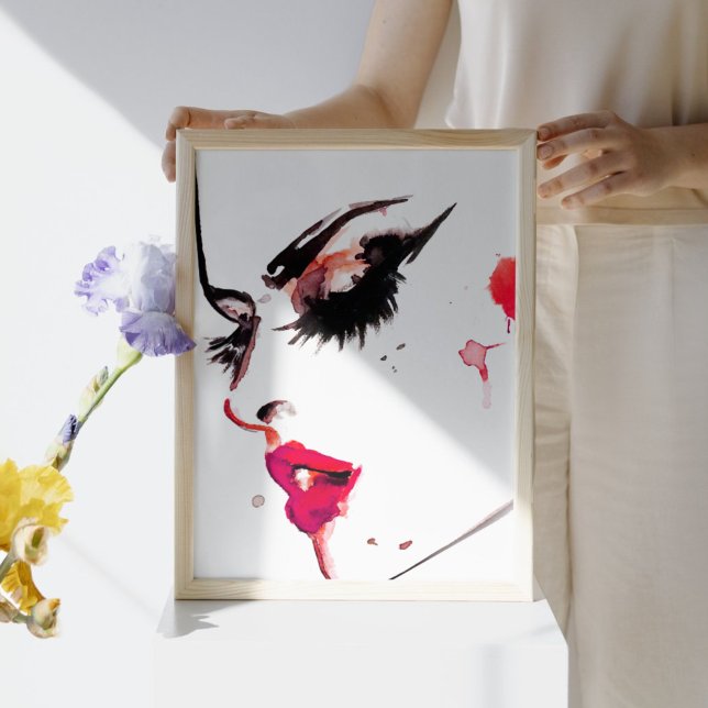 Póster Marca de maquiagem de face aquática (Criador carregado)