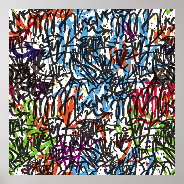 Poster marca padrão uniforme. fundo do grafite.art,pat (Frente)