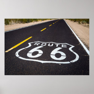 Poster Marcador da estrada da rota 66, arizona