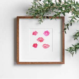 Poster Marcagem com ferro quente cor-de-rosa da