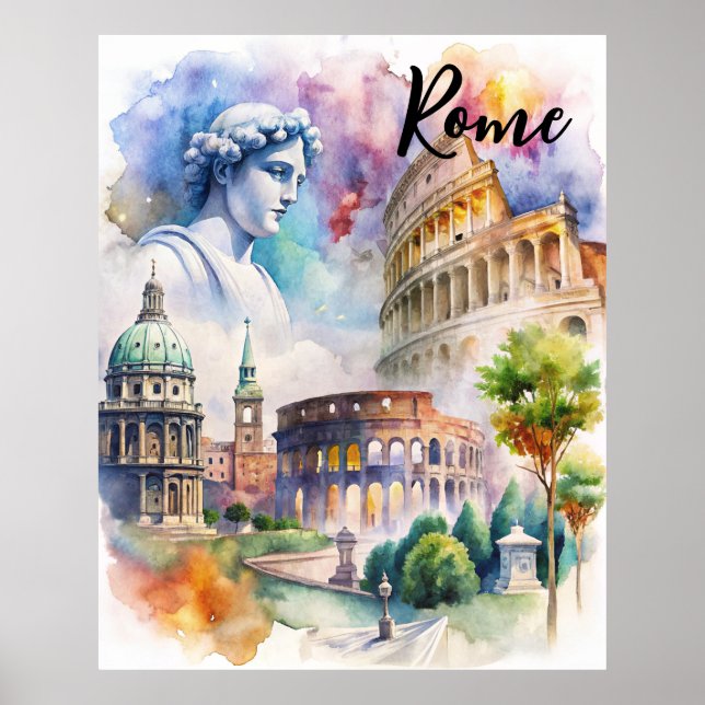 Poster Marcas Históricas de Roma (Frente)