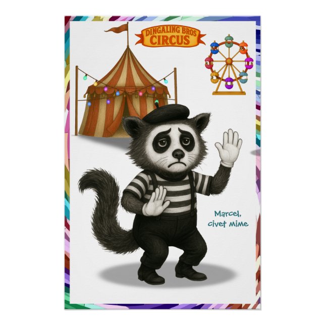 Póster Marcel, civet mime (Frente)