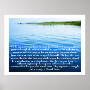 Poster Marcel Proust - citações sobre a APRENDIZAGEM