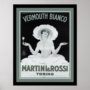Poster Marcello Dudovich Art Deco Vermouth Bianco