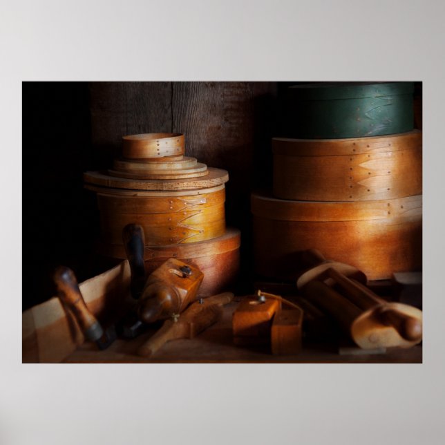 Poster Marceneiro - oficina de caixas Shaker (Frente)