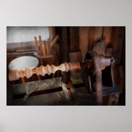 Póster Marceneiro - Torno - Corte bruto