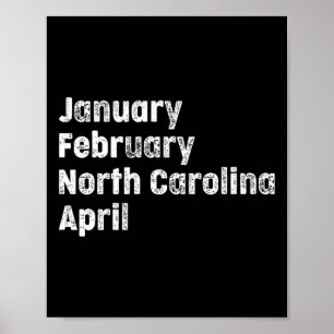 Poster March North Carolina Team Bysketbyll