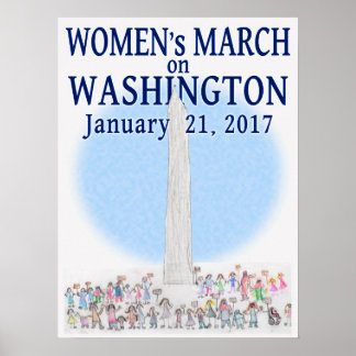 Póster Marcha das Mulheres em Washington - por Pearl
