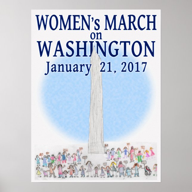 Póster Marcha das Mulheres em Washington - por Pearl (Frente)