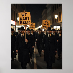 Poster Marcha de Protesto da Era da Proibição Vintage Que