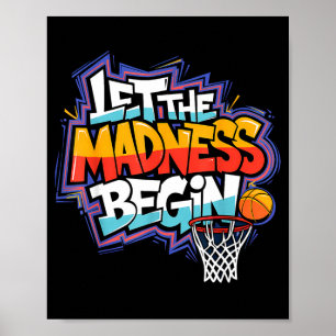 Poster Marcha louca começa equipe de graffiti de basquete