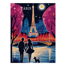 Póster Marco da Torre Eiffel em Paris