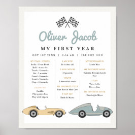 Poster Marco de 1rua de Ano da Máxima Retro Pastel Race C