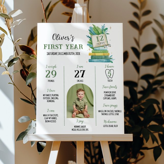 Poster Marco de Foto do Primeiro Ano do Storybook (Criador carregado)