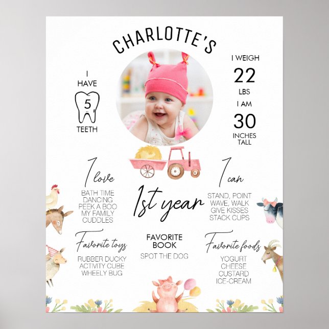 Poster Marco de Fotografia Redonda do Trator Rosa-Rosa-Fa (Frente)