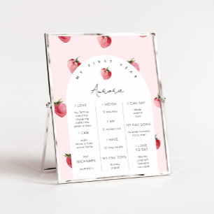 Poster Marco de primeira festa de aniversário