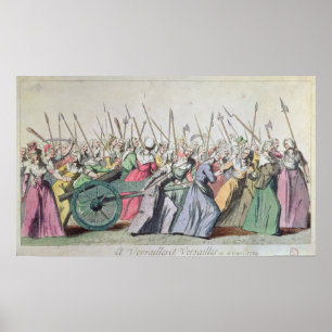 Póster Março de uma Versalhes, uma Versalhes das mulhere