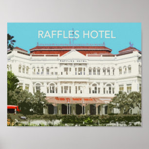 Póster Marco do hotel dos Raffles