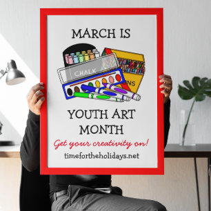 Poster Março é Arte Juvenil Mês