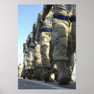 Póster Março iraquiano dos recrutas da força aérea