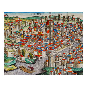 Póster Marco medieval de Florença na Itália