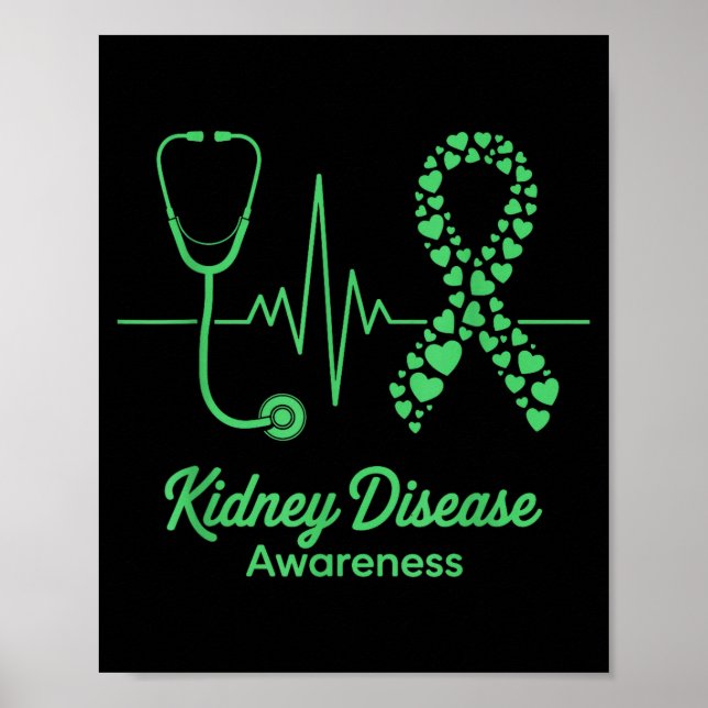 Poster Março verde de conscientização sobre doença renal  (Frente)