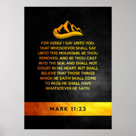 Poster Marcos 11:23 Versículo da Bíblia