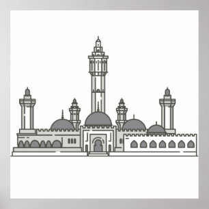 Poster marcos do mundo de senegal do touba