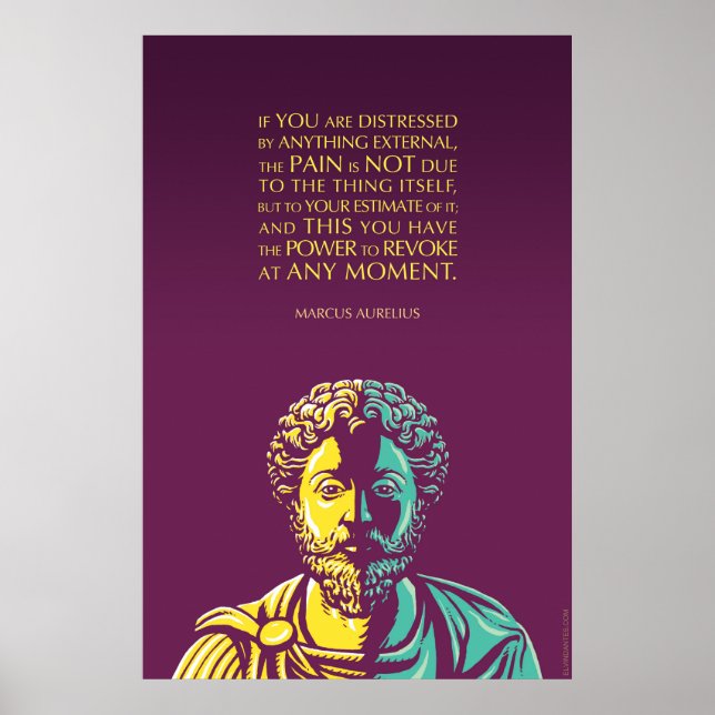 Póster Marcus Aurelius cita: O Poder para Revogar (Frente)