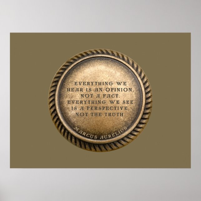 Poster Marcus Aurelius Cotação Moedas Opinionadas (Frente)