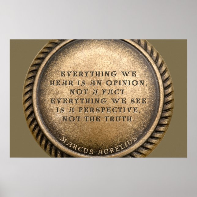 Poster Marcus Aurelius Cotação Moedas Opinionadas (Frente)