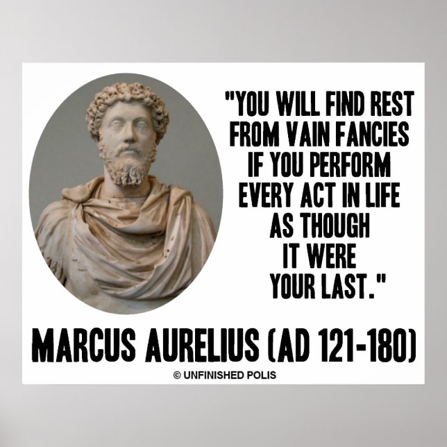 Poster Marcus Aurelius Encontra Resto Da Citação De Ricos (Frente)