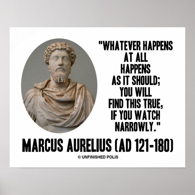 Póster Marcus Aurelius O Que Acontece De Todo (Frente)