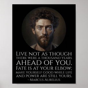 Poster Marcus Aurelius Stoicismo - Filosofia Estática Rom
