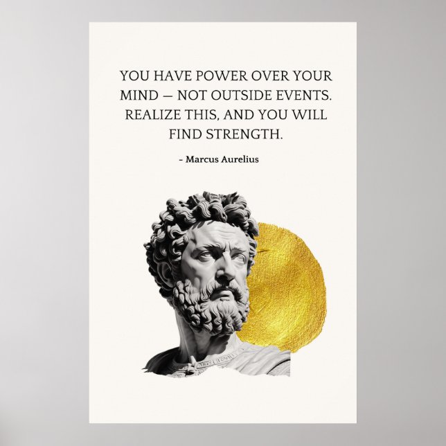Poster Marcus Aurelius Wisdom Quote (Frente)
